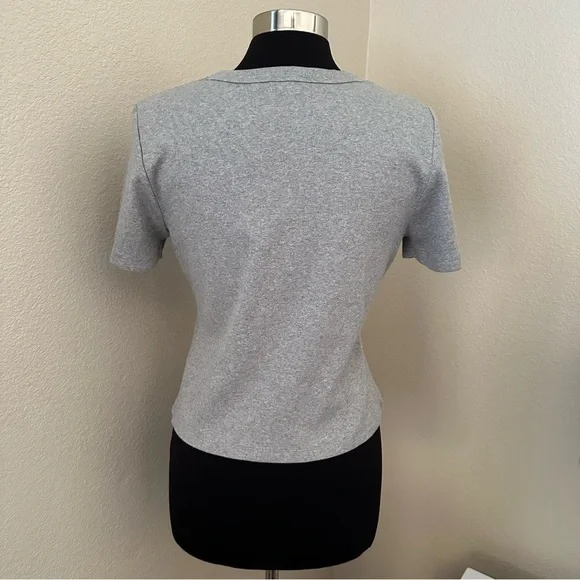 NWOT Boden Cotton Ribbed Grey Short sleeves Modern T-Shirt Size L - Picture 6 of 10